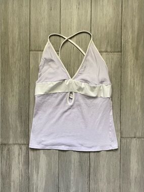 Moda International 2000s Y2K Athletic Wear Cotton Lavender Tank Top